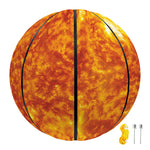 Flaming Sun Print Basketball
