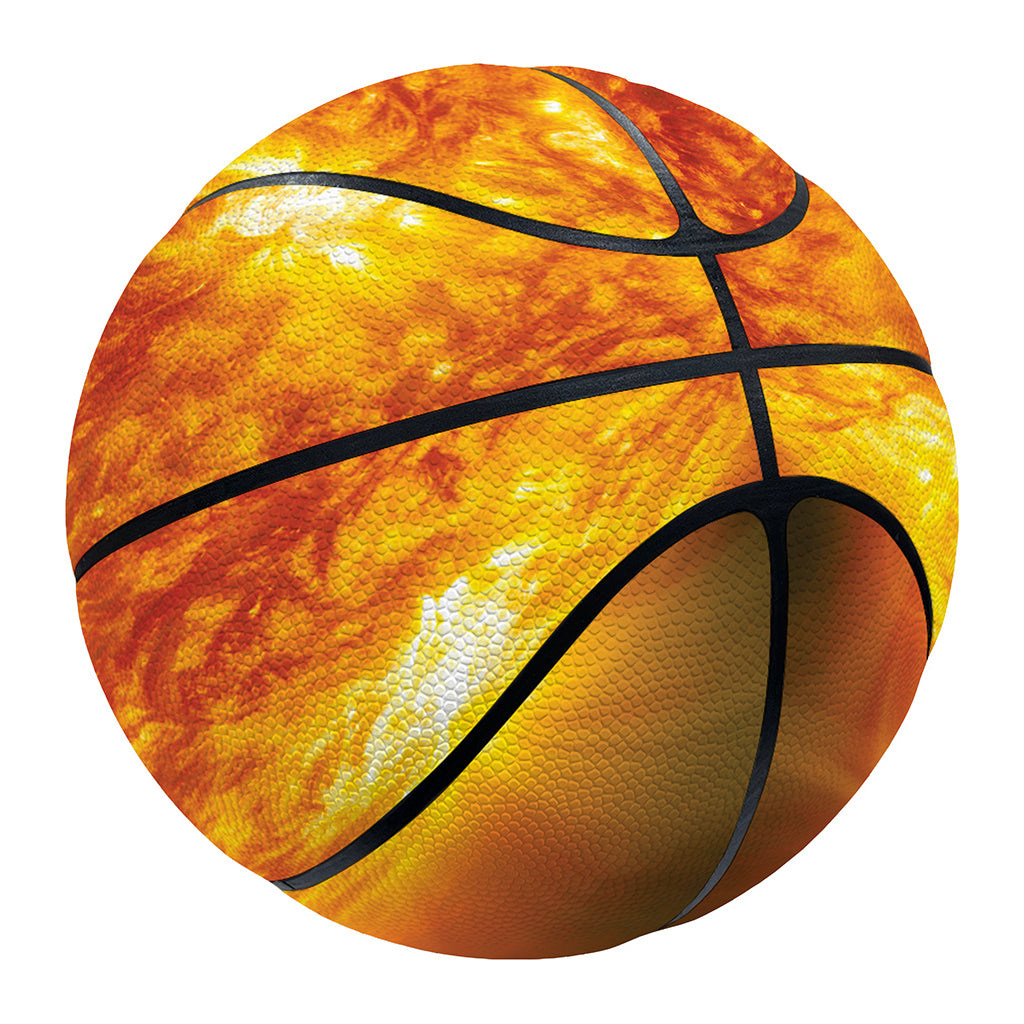 Flaming Sun Print Basketball