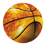 Flaming Sun Print Basketball
