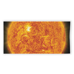 Flaming Sun Print Beach Towel