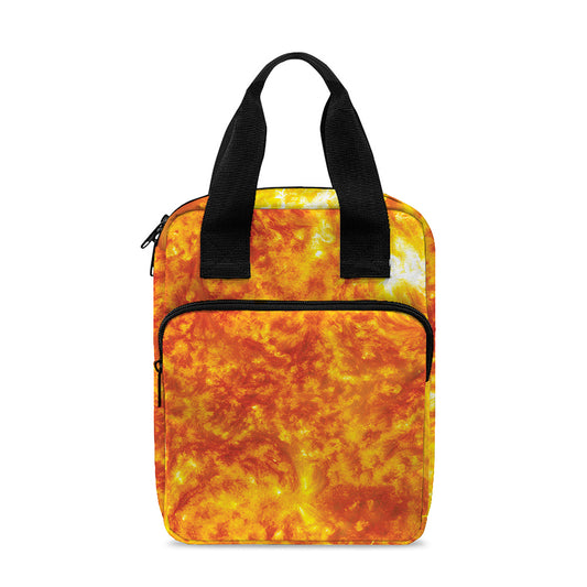 Flaming Sun Print Bible Tote Bag