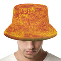 Flaming Sun Print Bucket Hat