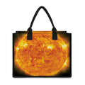 Flaming Sun Print Canvas Tote Bag