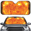 Flaming Sun Print Car Windshield Sun Shade