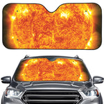 Flaming Sun Print Car Windshield Sun Shade