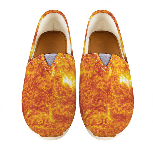 Flaming Sun Print Casual Shoes