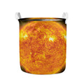 Flaming Sun Print Collapsible Laundry Basket