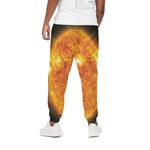 Flaming Sun Print Cotton Pants