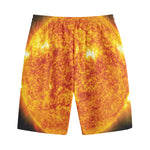 Flaming Sun Print Cotton Shorts