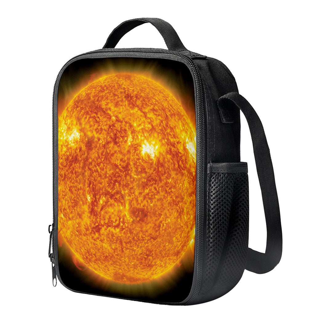 Flaming Sun Print Crossbody Lunch Bag