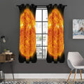 Flaming Sun Print Grommet Curtain Panels