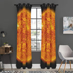 Flaming Sun Print Curtain