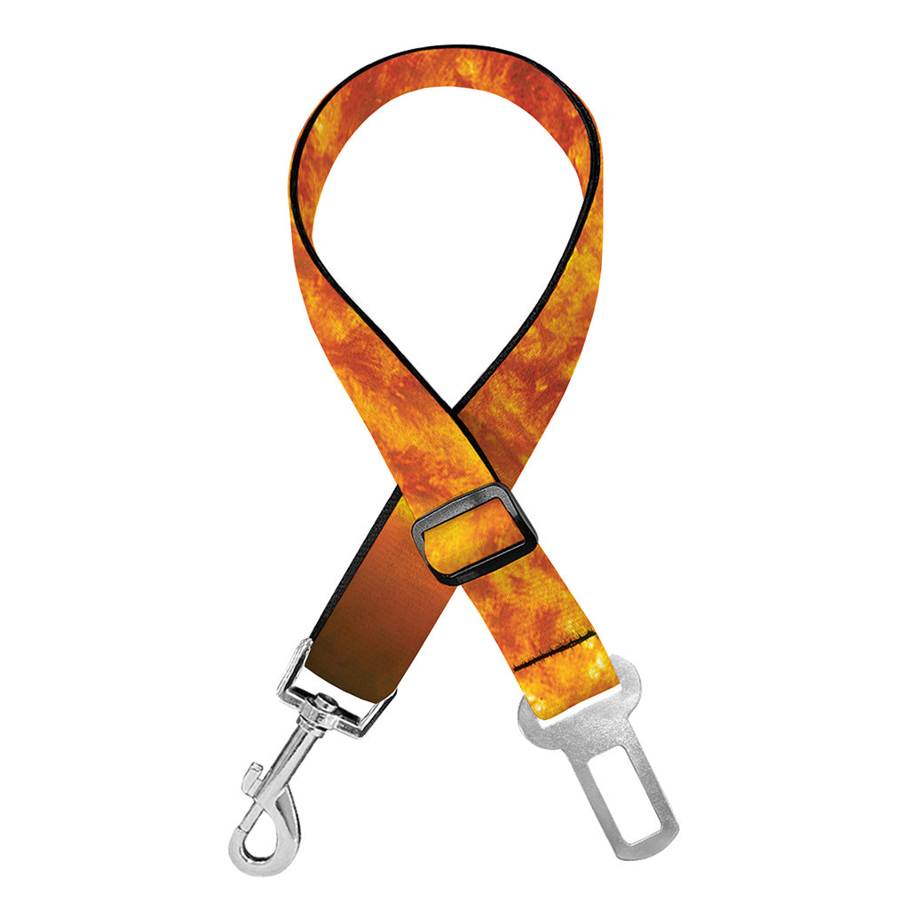 Flaming Sun Print Dog Seat Belt
