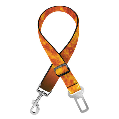 Flaming Sun Print Dog Seat Belt