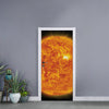 Flaming Sun Print Door Sticker