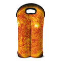 Flaming Sun Print Double Neoprene Wine Tote