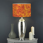 Flaming Sun Print Drum Lamp Shade