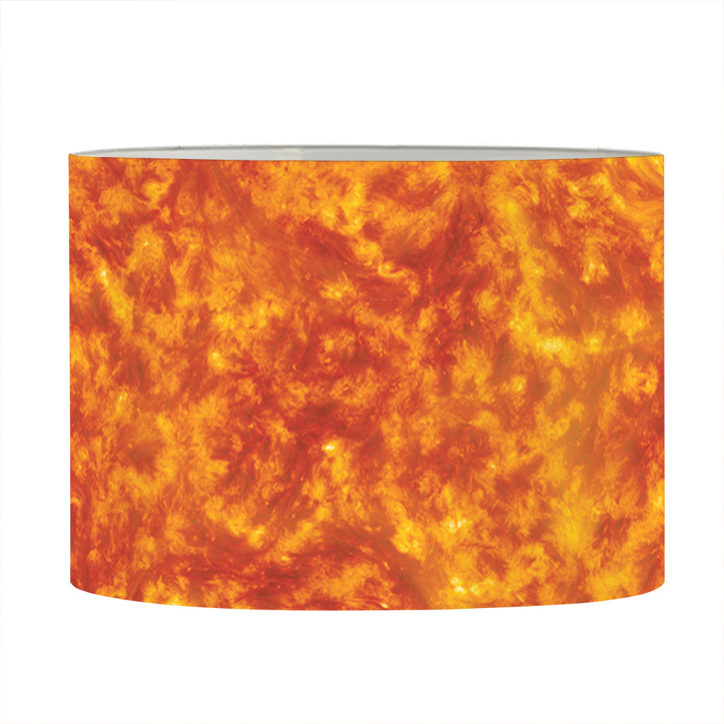 Flaming Sun Print Drum Lamp Shade