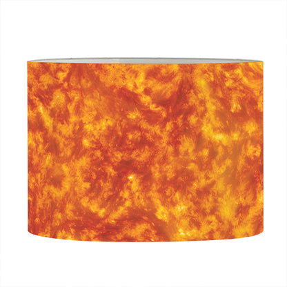 Flaming Sun Print Drum Lamp Shade