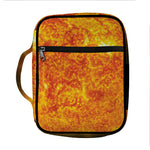 Flaming Sun Print Front Pocket Bible Bag
