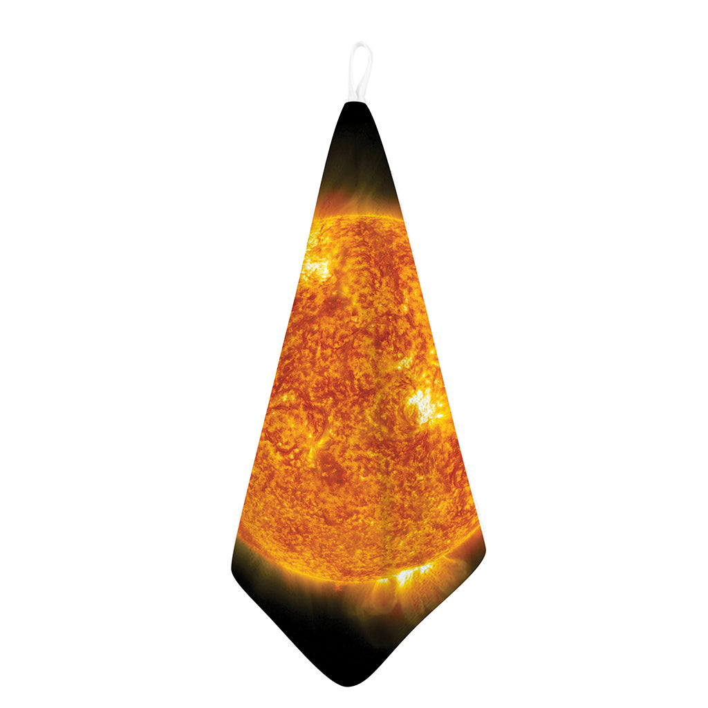Flaming Sun Print Hand Towel