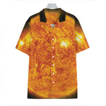 Flaming Sun Print Hawaiian Shirt