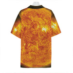 Flaming Sun Print Hawaiian Shirt