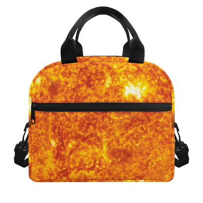 Flaming Sun Print Insulated Lunch Bag
