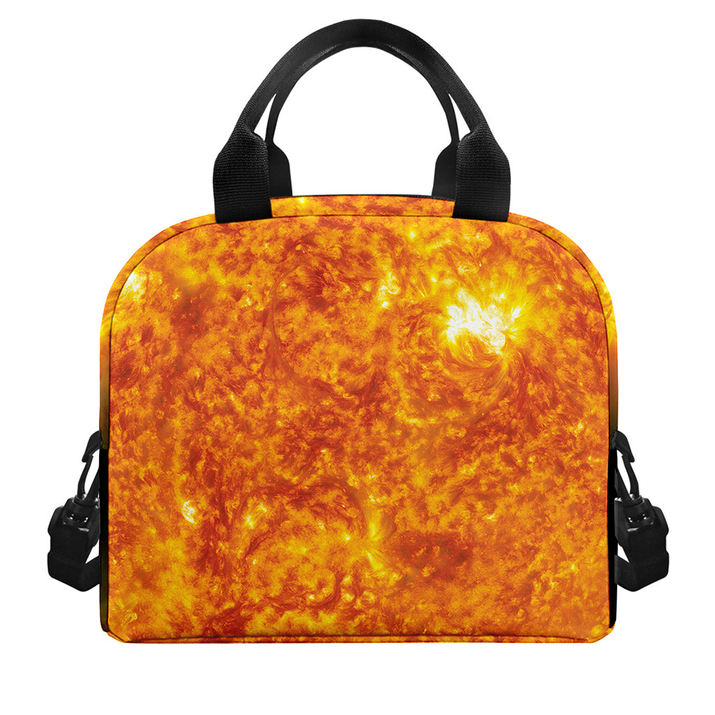 Flaming Sun Print Insulated Lunch Bag