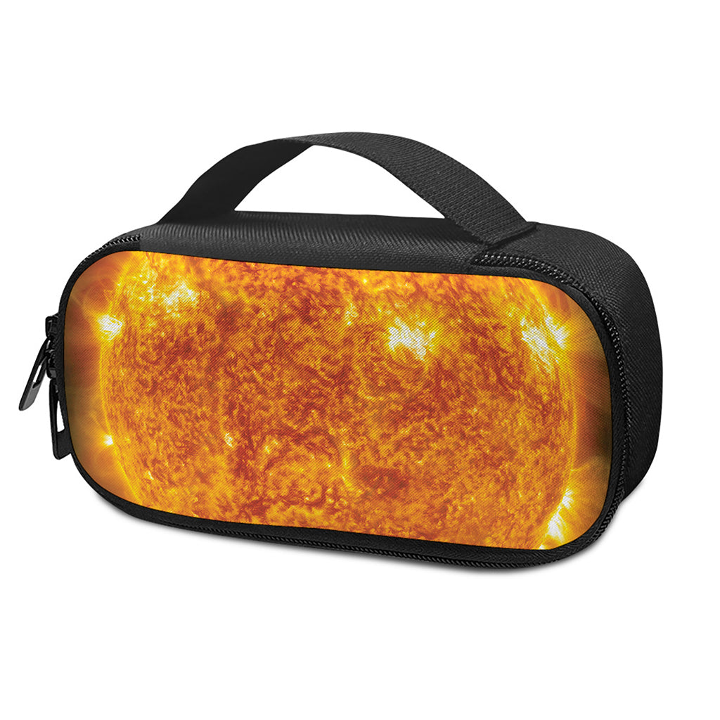 Flaming Sun Print Insulin Cooler Travel Case