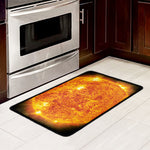 Flaming Sun Print Kitchen Mat