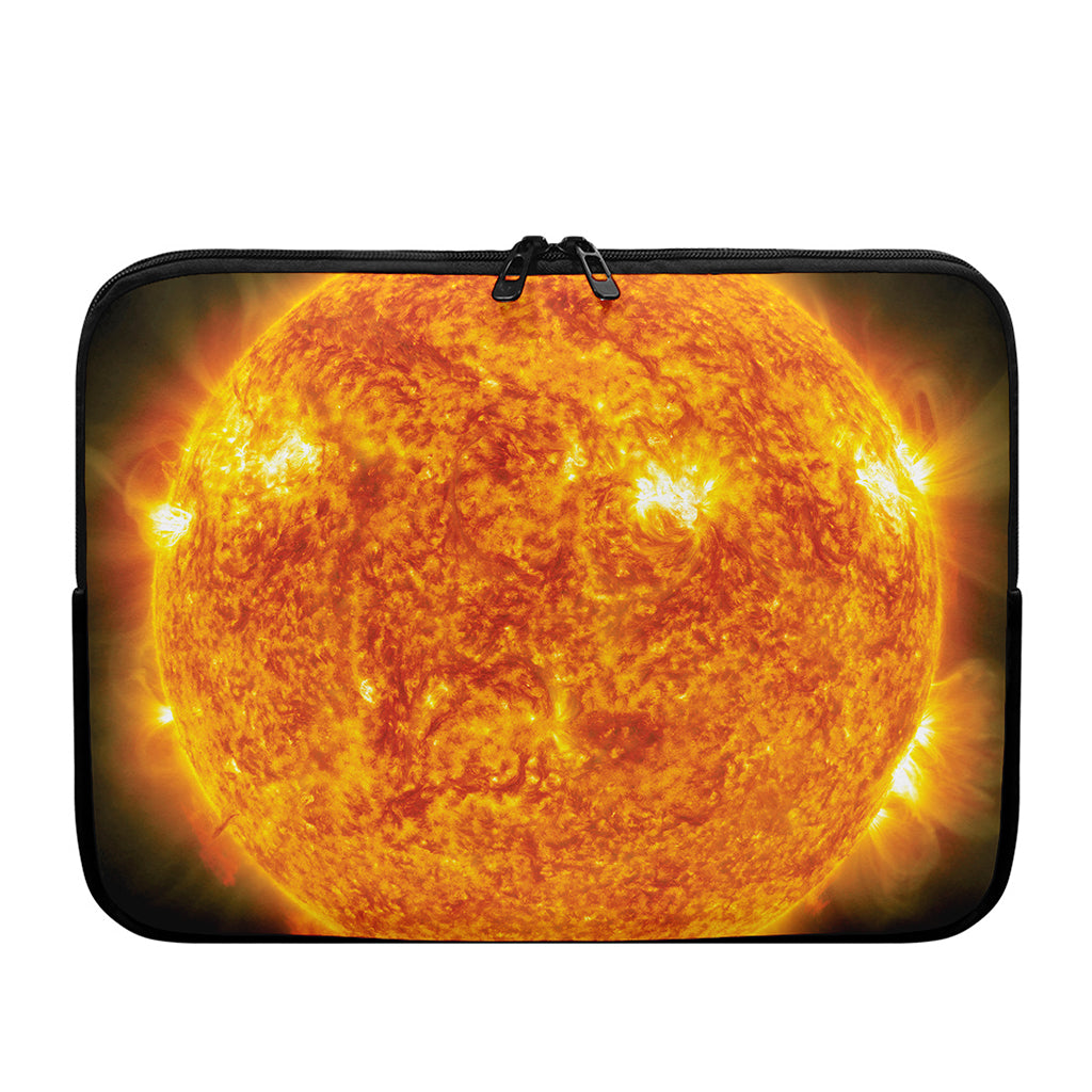 Flaming Sun Print Laptop Sleeve