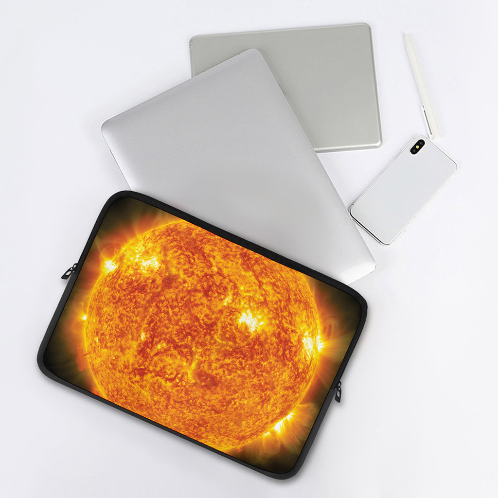 Flaming Sun Print Laptop Sleeve
