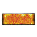 Flaming Sun Print Long Kitchen Mat