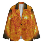 Flaming Sun Print Men's Blazer