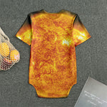 Flaming Sun Print Men's Bodysuit