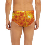 Flaming Sun Print Men's Briefs