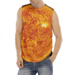 Flaming Sun Print Men's Fitness Tank Top