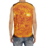 Flaming Sun Print Men's Fitness Tank Top