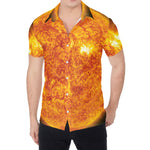Flaming Sun Print Men's Shirt