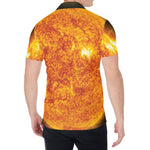 Flaming Sun Print Men's Shirt