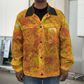 Flaming Sun Print Men's Shirt Jacket