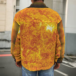 Flaming Sun Print Men's Shirt Jacket