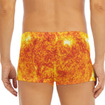 Flaming Sun Print Men's Short Boxer Briefs