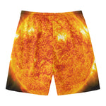 Flaming Sun Print Men's Swim Trunks