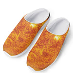 Flaming Sun Print Mesh Casual Shoes