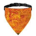 Flaming Sun Print Over The Collar Dog Bandana
