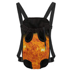 Flaming Sun Print Pet Carrier Backpack