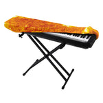 Flaming Sun Print Piano Keyboard Cover