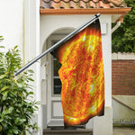 Flaming Sun Print Polyester Flag
